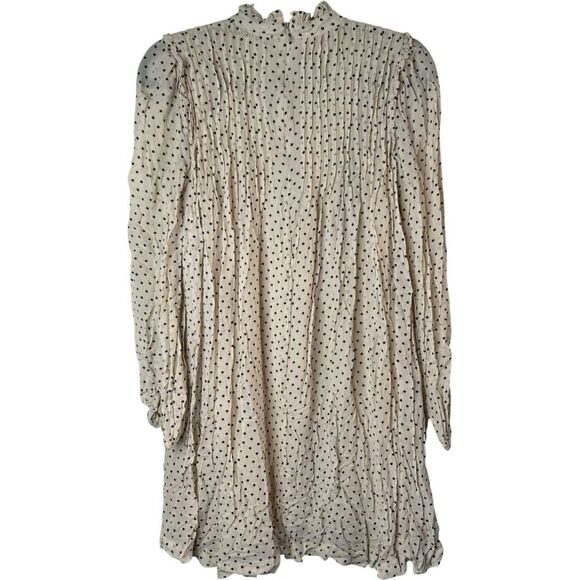 Ganni Revolve Printed Georgette Mini Dress polka Dot Size EU 36 US NWOT - Picture 5 of 9